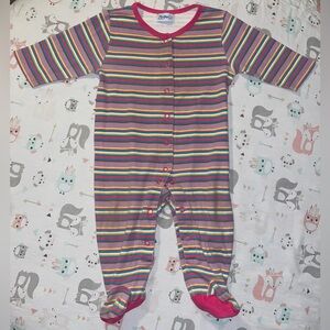 Zutano 3-6 Month Baby Striped Footies One Piece